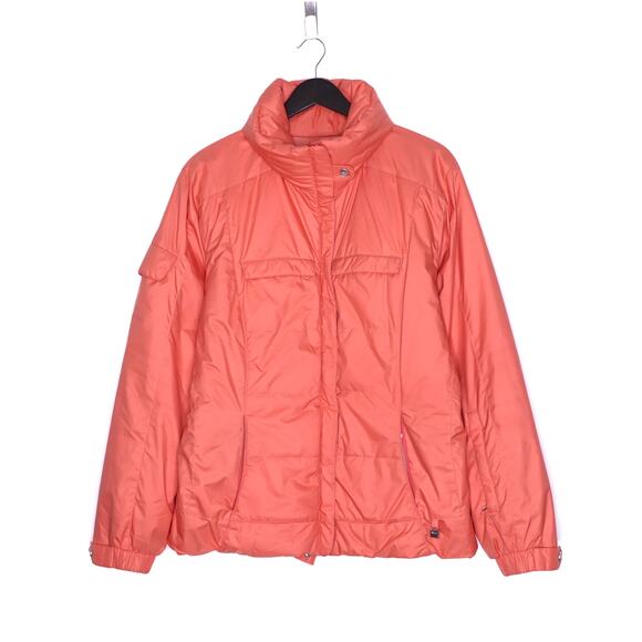 NILS Hooded Puffer Jacket Coral Full Zip Ski Snowboarding Active Women's 8 - Picture 1 of 10